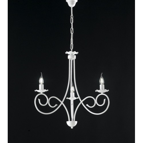 Shabby chic white modern chandelier bon-94