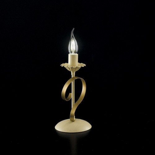 Ivory wrought iron and gold table lamp bon-108