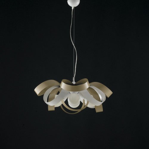 Modern white and dove gray bon-129 chandelier