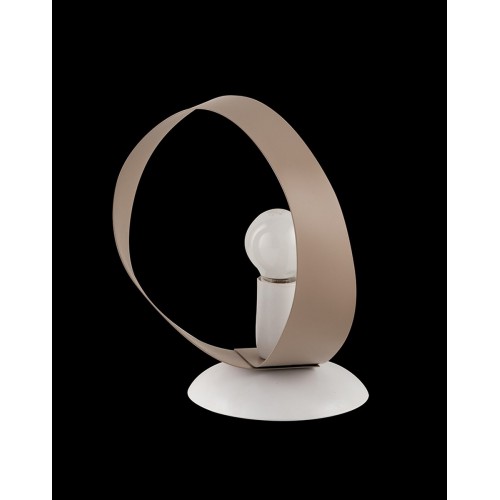 Modern white and dove-colored table lamp bon-130