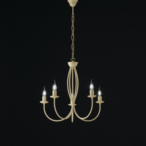 Ivory wrought iron chandelier bon-144