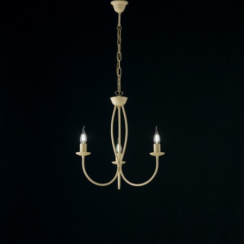 Ivory wrought iron chandelier bon-145