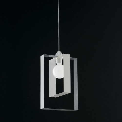 Modern chandelier 1 light white and gray bon-166