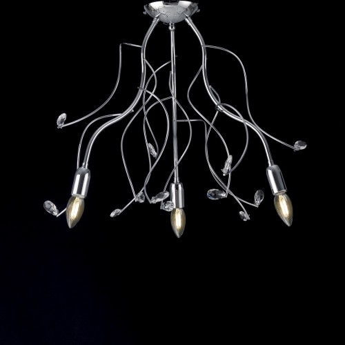 Modern chrome ceiling lamp with crystal bon-177