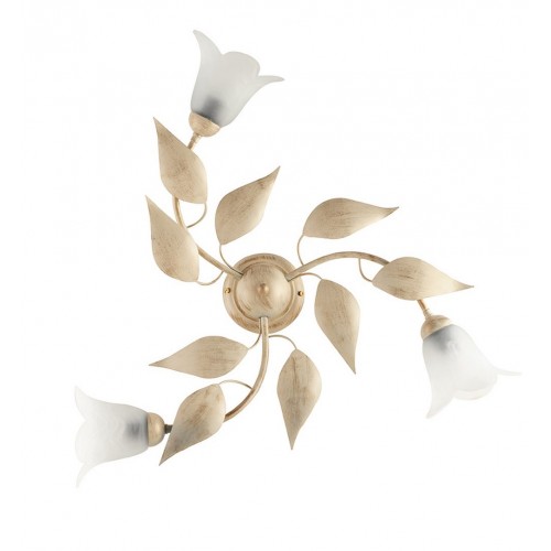 Bon-191 ivory wrought iron and gold olga ceiling light