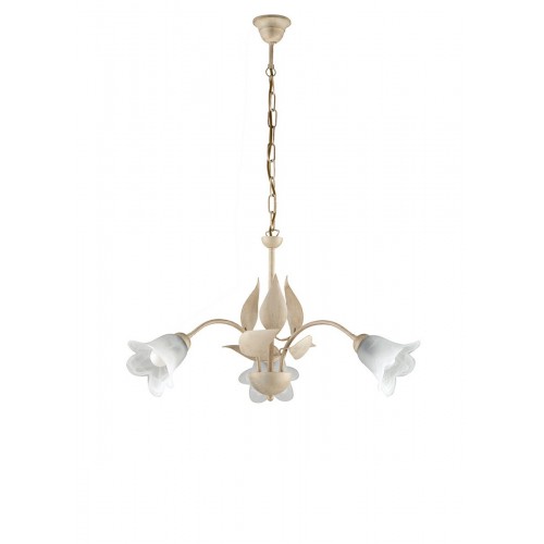 Bon-188 ivory wrought iron and gold olga chandelier