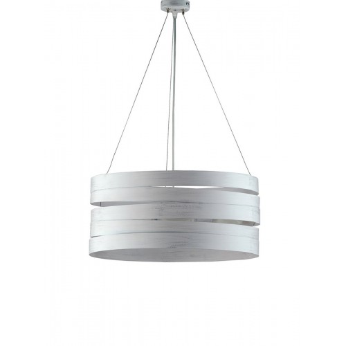 Lampadario moderno bianco e argento bon-197