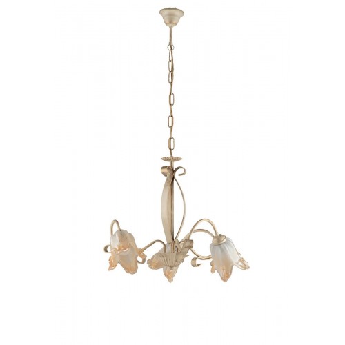 Bon-286 ivory wrought iron and gold chandelier