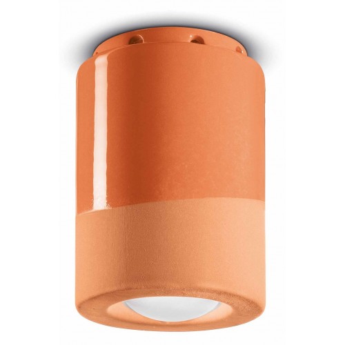 Plafoniera da soffitto in ceramica arancione FLR-91