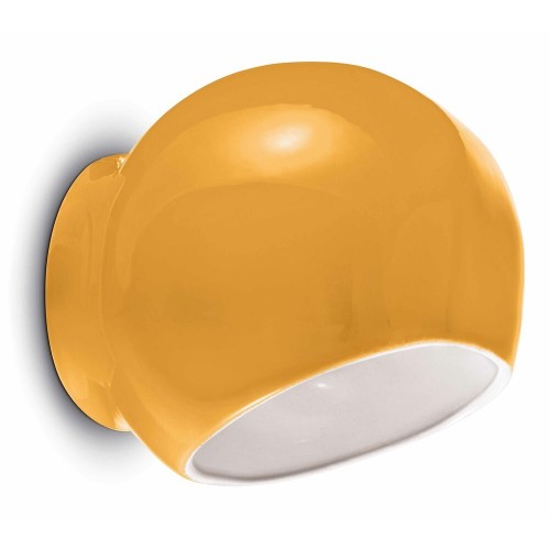 Applique da parete classico in ceramica giallo FLR-116