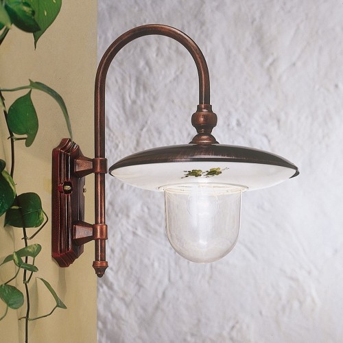 Black and copper outdoor wall light FL-200