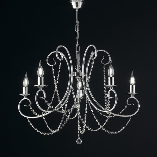 Modern chromed chandelier with crystal  bon-21