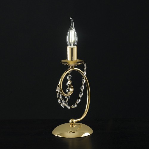 Modern gold table lamp with crystal bon-26