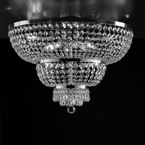 Chrome ceiling light with crystal bon-92