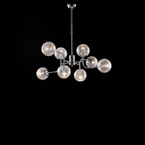 Modern chrome chandelier with spheres BON-171