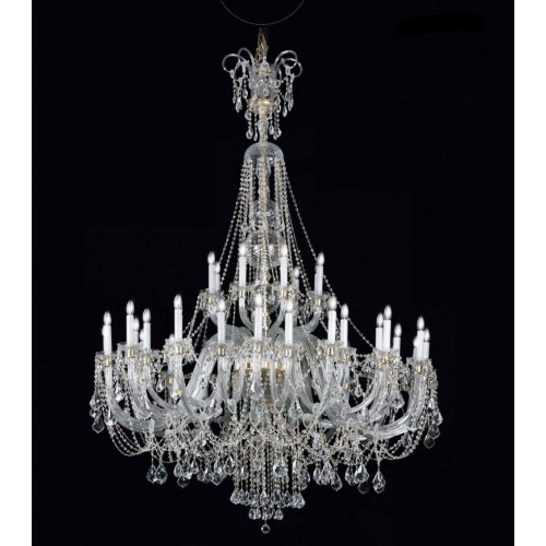 Crystal and silver leaf chandelier 40 lights TP-43