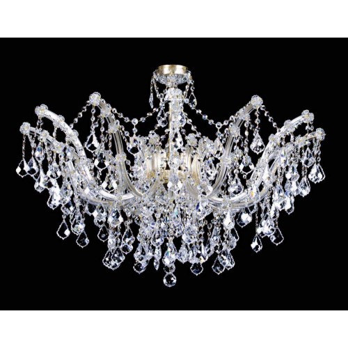 Ceiling light in crystal and silver leaf mecca 8 lights TP-61