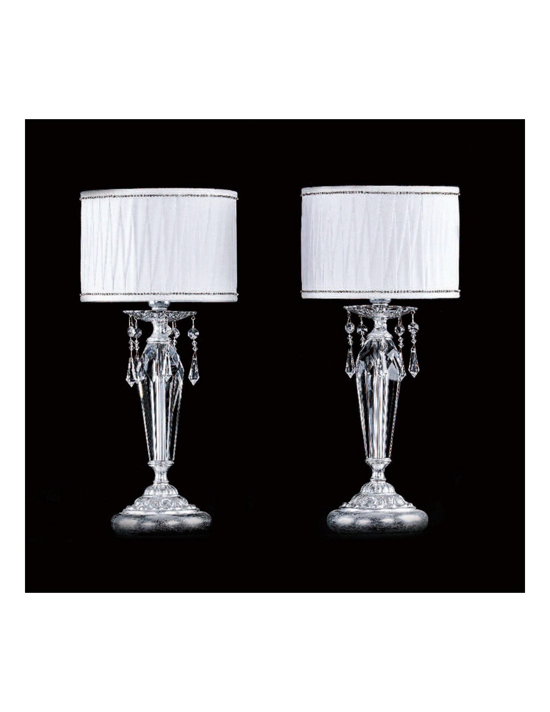 silver bedside lamps