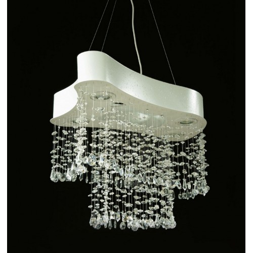 White led chandelier with 4 lights crystal pendants TP-232