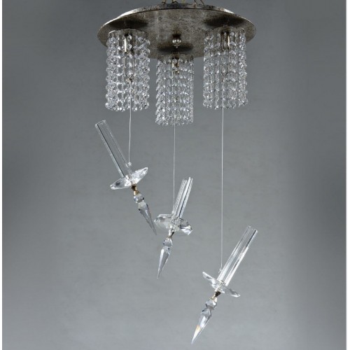 Ceiling light in clear crystal 3 lights TP-234