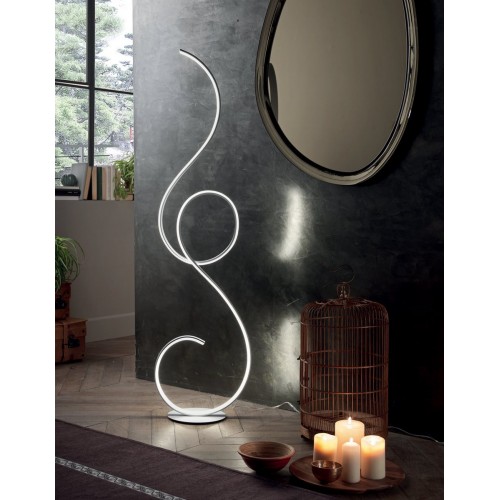 Modern design led floor lamp silver black white  CIC-286