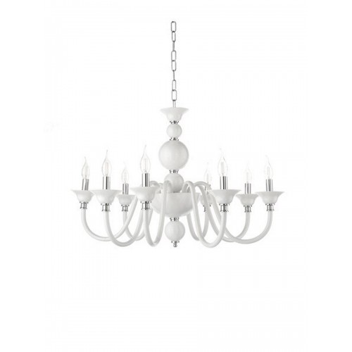 Modern design white glass chandelier 8 lights CIC-317