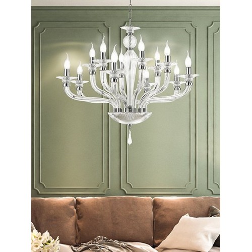 Modern design chrome glass chandelier CIC-334