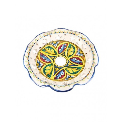 Ceramic plate for 30 cm chandelier santo stefano di camastra stella 