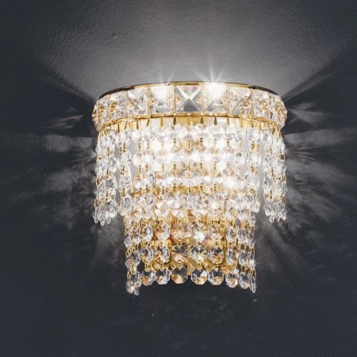 Classic wall light in shiny gold crystal LL-2