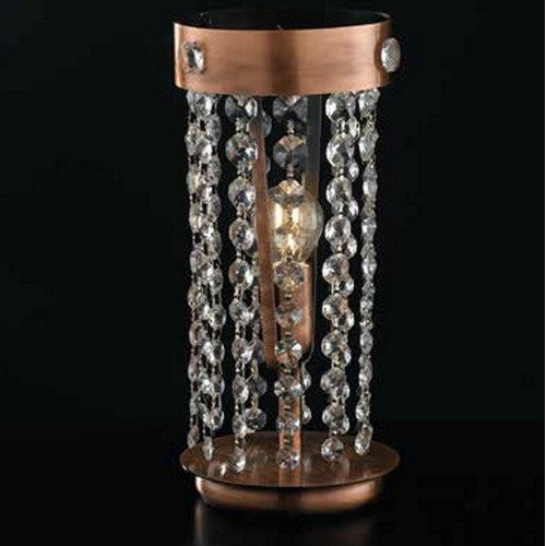 Classic rust table lamp in crystal LL-30