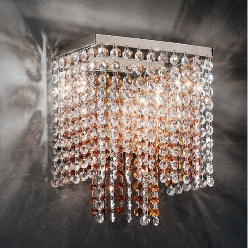 Modern wall light in amber crystal LL-38