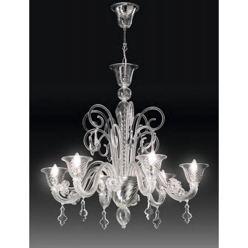 Classic Murano chandelier of transparent venice LL-72