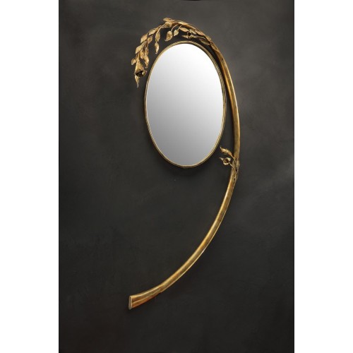 Classic gold wrought iron mirror BELL-14