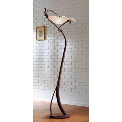 Classic floor lamp floor lamp in brown amber glass  BELL-21