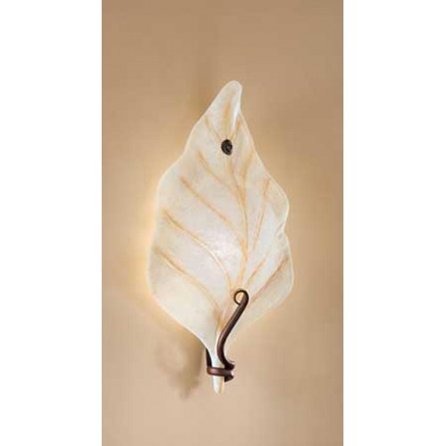 Classic amber brown glass wall light BELL-23