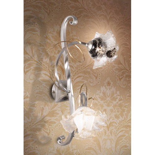 Classic silver glass wall light BELL-28