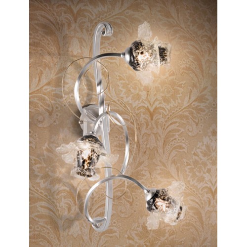 Classic silver glass wall light BELL-29