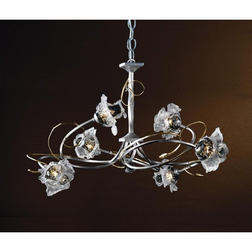 Classic pendant lamp in silver glass  BELL-30