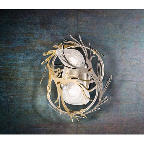 Classic wall light glass gold nickel BELL-42