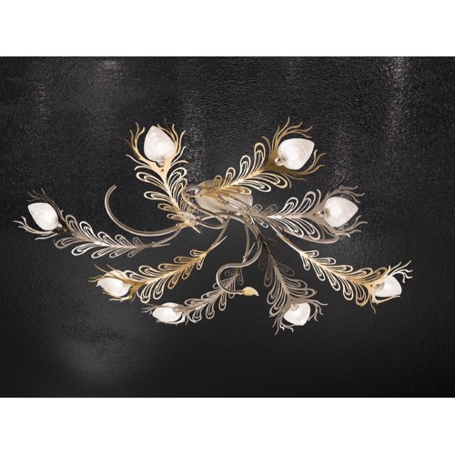 Classic ceiling light in glass gold nickel  BELL-46