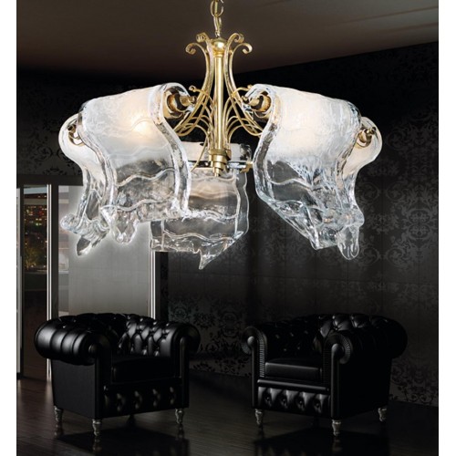 Classic pendant light in gold glass BELL-50