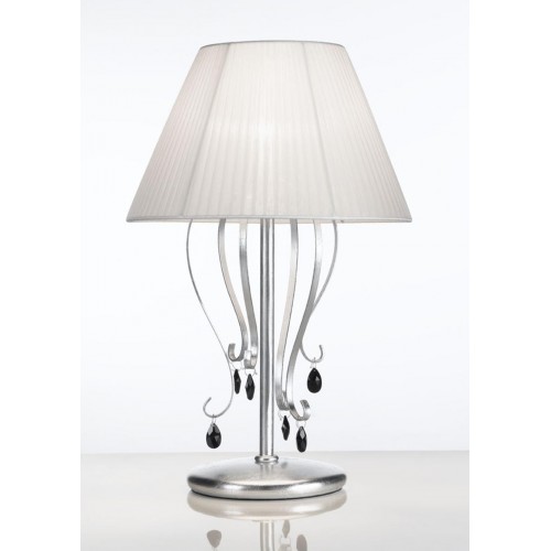 Table lamp classic crystal silver white BELL-64