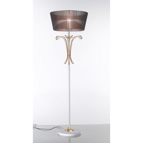 Classic floor lamp in crystal brown gold BELL-85