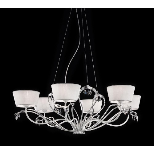 Classic silver crystal pendant lamp BELL -88