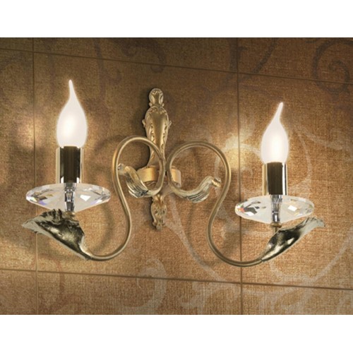 Classic wall light transparent crystal gold BELL-90