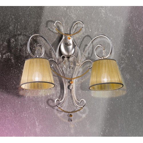 Classic wall light crystal silver amber BELL-96