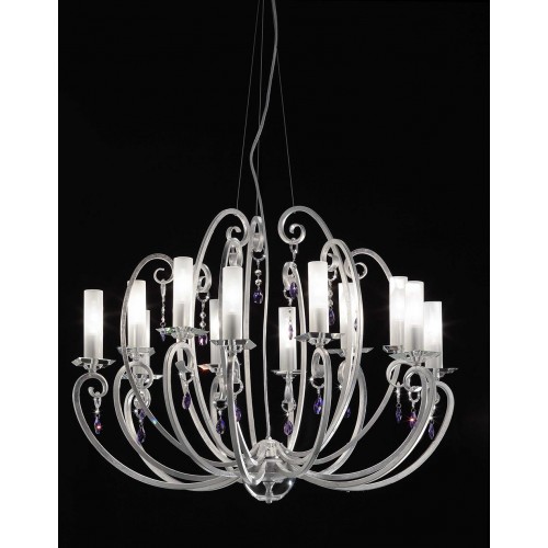 Classic pendant light lilac crystal BELL-111