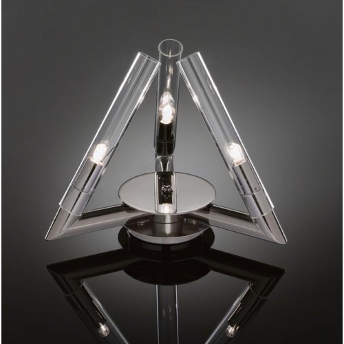 Bedside table lamp classic chromed glass BELL-115