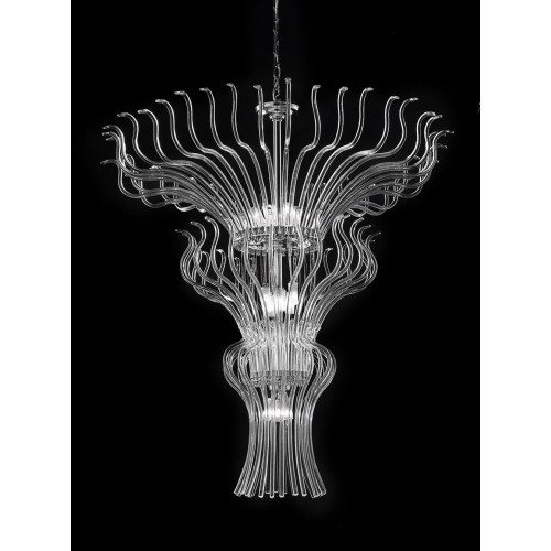 Classic pendant light crystal clear BELL-128