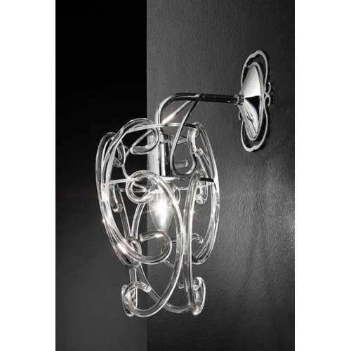 Classic clear chrome crystal wall light BELL-131